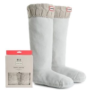 HUNTER Original Six-Stitch Cable Tall Socks - Light Gray